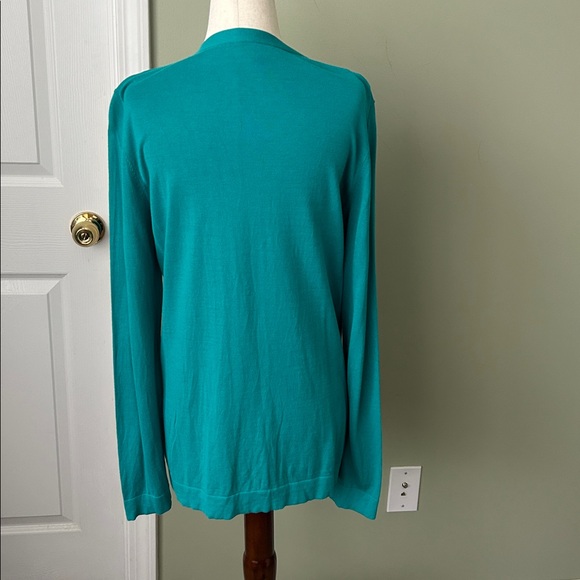 Talbots Turquoise Button-Up Cardigan - Picture 2 of 4